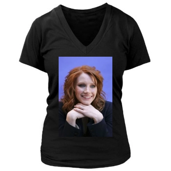 Bryce Dallas Howard Women's Deep V-Neck TShirt