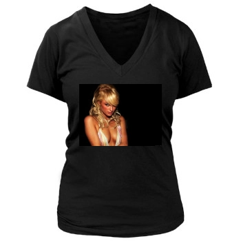 Paris Hilton Women's Deep V-Neck TShirt