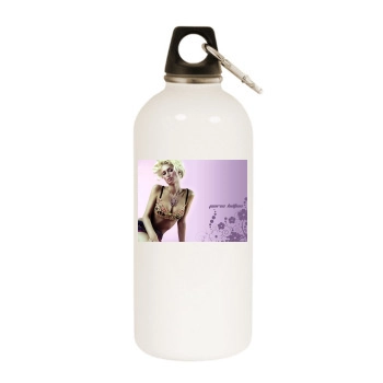 Paris Hilton White Water Bottle With Carabiner