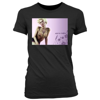 Paris Hilton Women's Junior Cut Crewneck T-Shirt