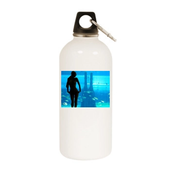 Paris Hilton White Water Bottle With Carabiner