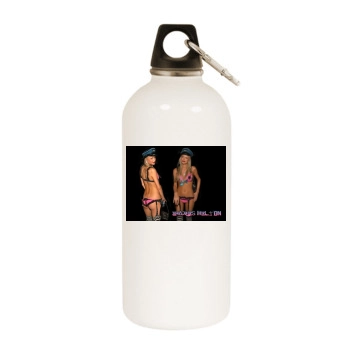 Paris Hilton White Water Bottle With Carabiner