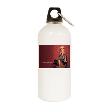 Paris Hilton White Water Bottle With Carabiner