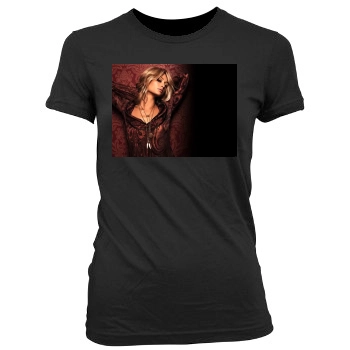 Paris Hilton Women's Junior Cut Crewneck T-Shirt