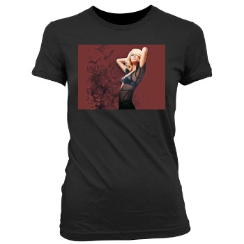 Paris Hilton Women's Junior Cut Crewneck T-Shirt