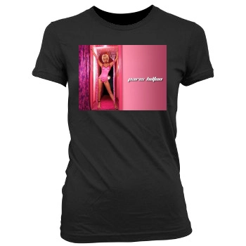 Paris Hilton Women's Junior Cut Crewneck T-Shirt