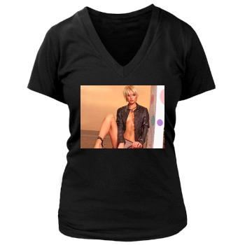 Paris Hilton Women's Deep V-Neck TShirt