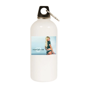 Paris Hilton White Water Bottle With Carabiner