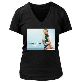 Paris Hilton Women's Deep V-Neck TShirt