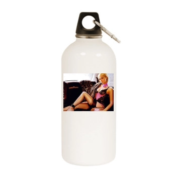 Paris Hilton White Water Bottle With Carabiner