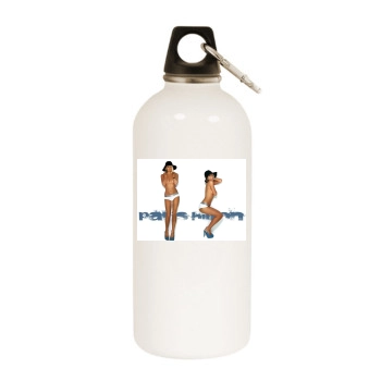 Paris Hilton White Water Bottle With Carabiner