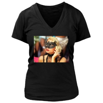 Paris Hilton Women's Deep V-Neck TShirt