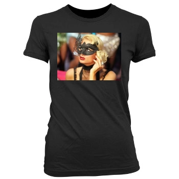 Paris Hilton Women's Junior Cut Crewneck T-Shirt