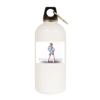 Paris Hilton White Water Bottle With Carabiner