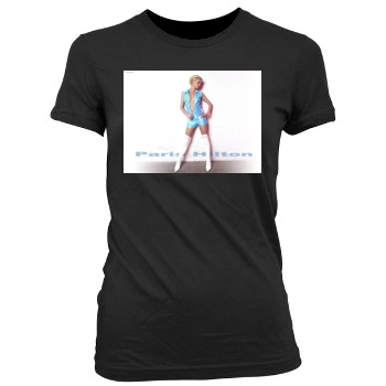 Paris Hilton Women's Junior Cut Crewneck T-Shirt