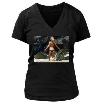 Paris Hilton Women's Deep V-Neck TShirt