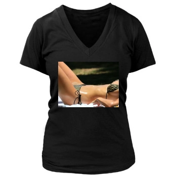 Paris Hilton Women's Deep V-Neck TShirt