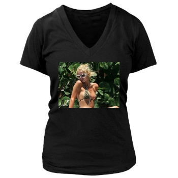 Paris Hilton Women's Deep V-Neck TShirt