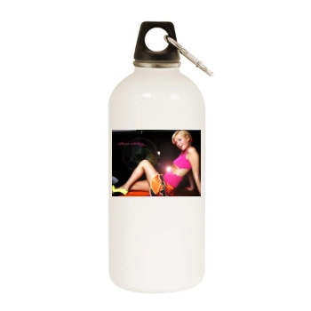 Paris Hilton White Water Bottle With Carabiner