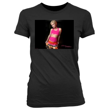 Paris Hilton Women's Junior Cut Crewneck T-Shirt