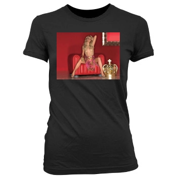 Paris Hilton Women's Junior Cut Crewneck T-Shirt