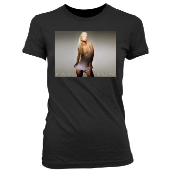 Paris Hilton Women's Junior Cut Crewneck T-Shirt