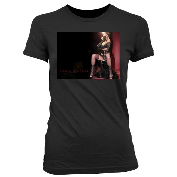 Paris Hilton Women's Junior Cut Crewneck T-Shirt