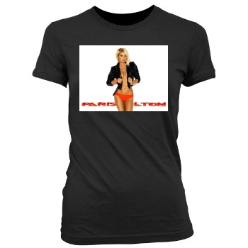 Paris Hilton Women's Junior Cut Crewneck T-Shirt