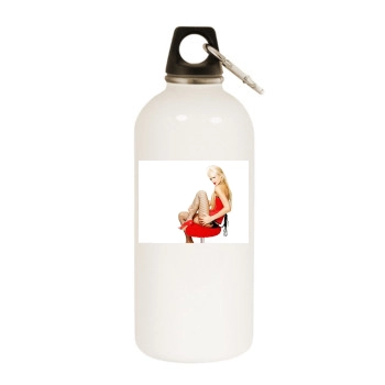 Paris Hilton White Water Bottle With Carabiner