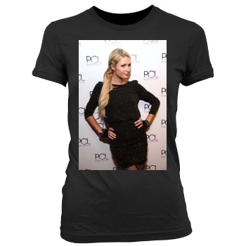 Paris Hilton Women's Junior Cut Crewneck T-Shirt