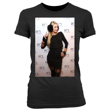 Paris Hilton Women's Junior Cut Crewneck T-Shirt