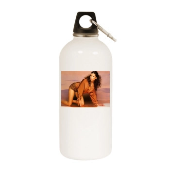 Patricia Velasquez White Water Bottle With Carabiner