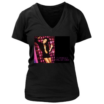 Patricia Velasquez Women's Deep V-Neck TShirt