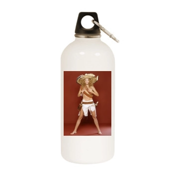 Paulina Rubio White Water Bottle With Carabiner