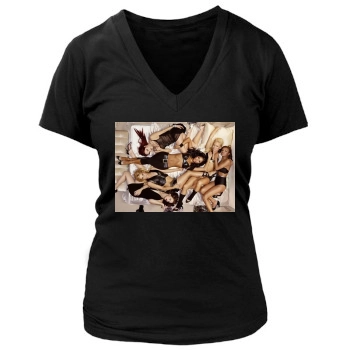 The Pussycat Dolls Women's Deep V-Neck TShirt