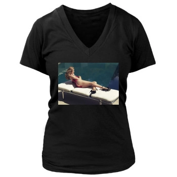 Rosie Huntington-Whiteley Women's Deep V-Neck TShirt