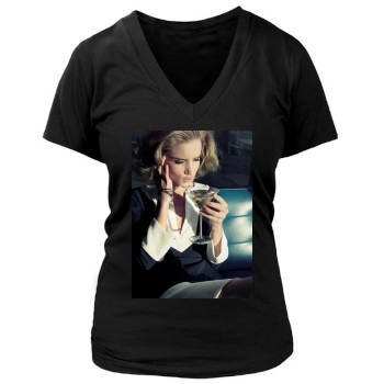 Rosie Huntington-Whiteley Women's Deep V-Neck TShirt