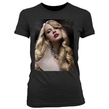 Taylor Swift Women's Junior Cut Crewneck T-Shirt