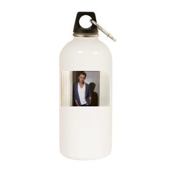 Tom Felton White Water Bottle With Carabiner