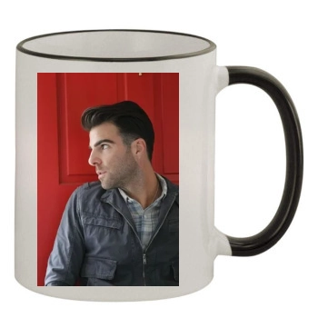 Zachary Quinto 11oz Colored Rim & Handle Mug