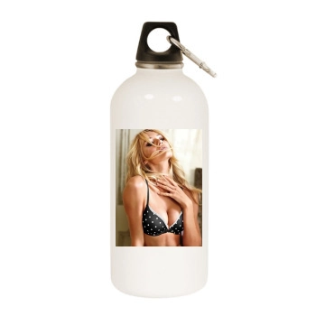 Candice Swanepoel White Water Bottle With Carabiner