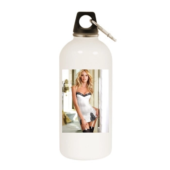 Candice Swanepoel White Water Bottle With Carabiner