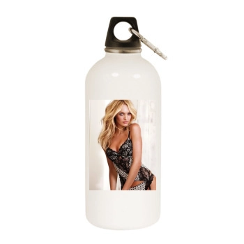 Candice Swanepoel White Water Bottle With Carabiner