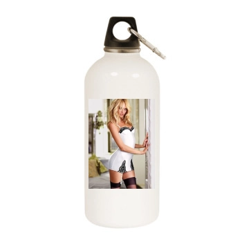 Candice Swanepoel White Water Bottle With Carabiner