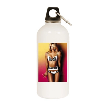 Candice Swanepoel White Water Bottle With Carabiner