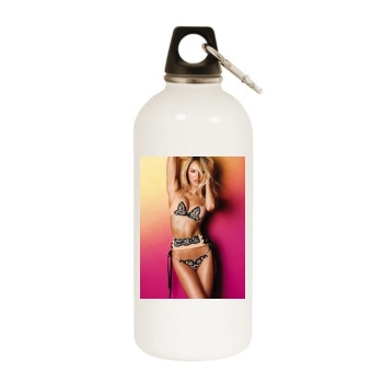 Candice Swanepoel White Water Bottle With Carabiner