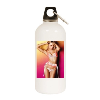 Candice Swanepoel White Water Bottle With Carabiner