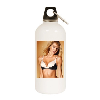 Candice Swanepoel White Water Bottle With Carabiner