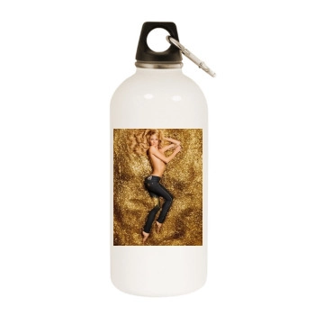 Candice Swanepoel White Water Bottle With Carabiner