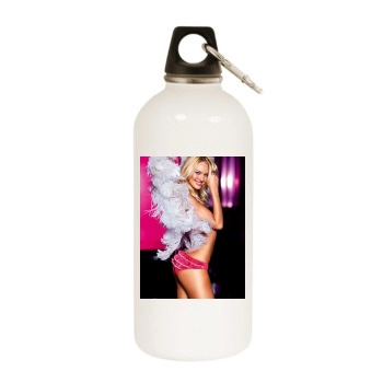 Candice Swanepoel White Water Bottle With Carabiner